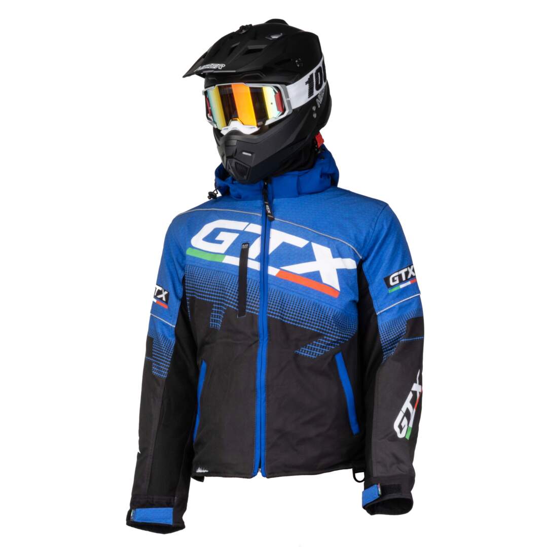 Куртка для снегохода GTX №1 black-blue (текстиль) (L)