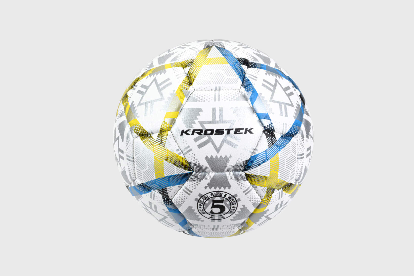 Мяч KROSTEK футбольный №2 (size 5) ПВХ белый/черный